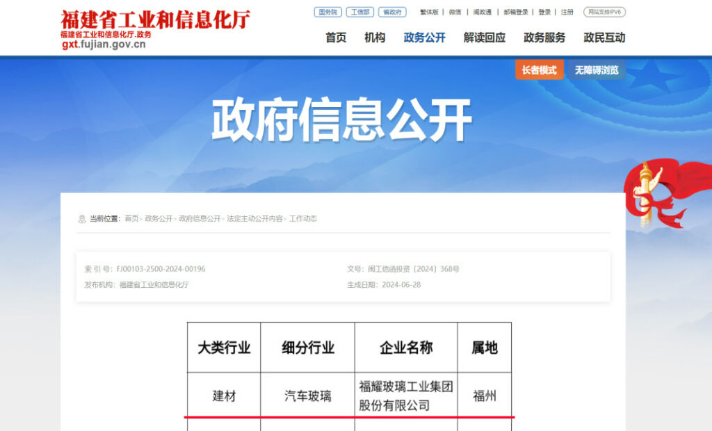 Fuyao Group Awarded as Leading Manufacturing Enterprise in Fujian Province